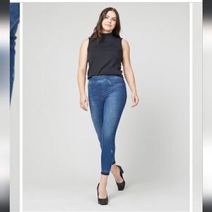 SPANX Distressed Destroyed Pull On Jeggings Denim Jean Pants Size S